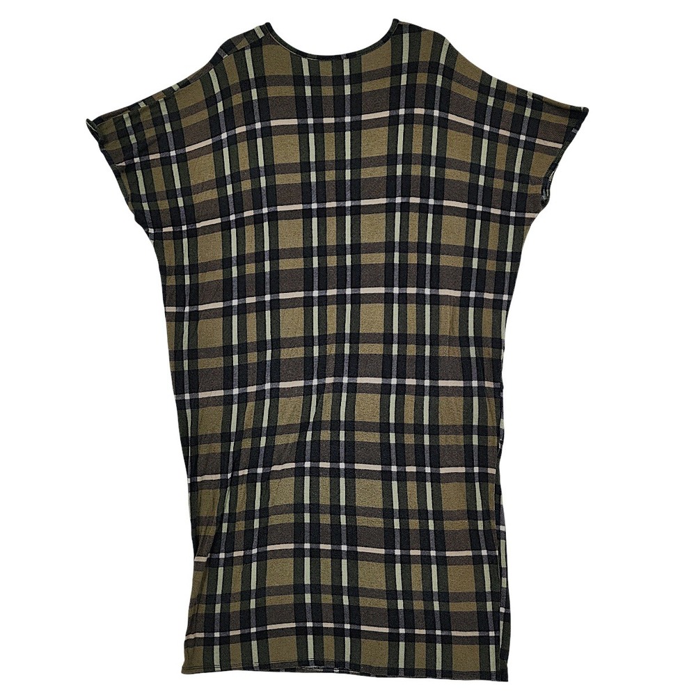 Dwell Slumber Cocoon Nightgown House Dress‎ OS Caftan Plaid Loungewear USA - Picture 2 of 12